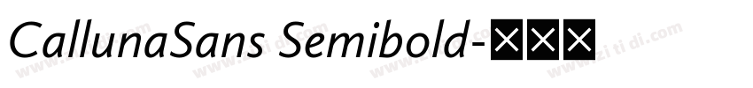CallunaSans Semibold字体转换